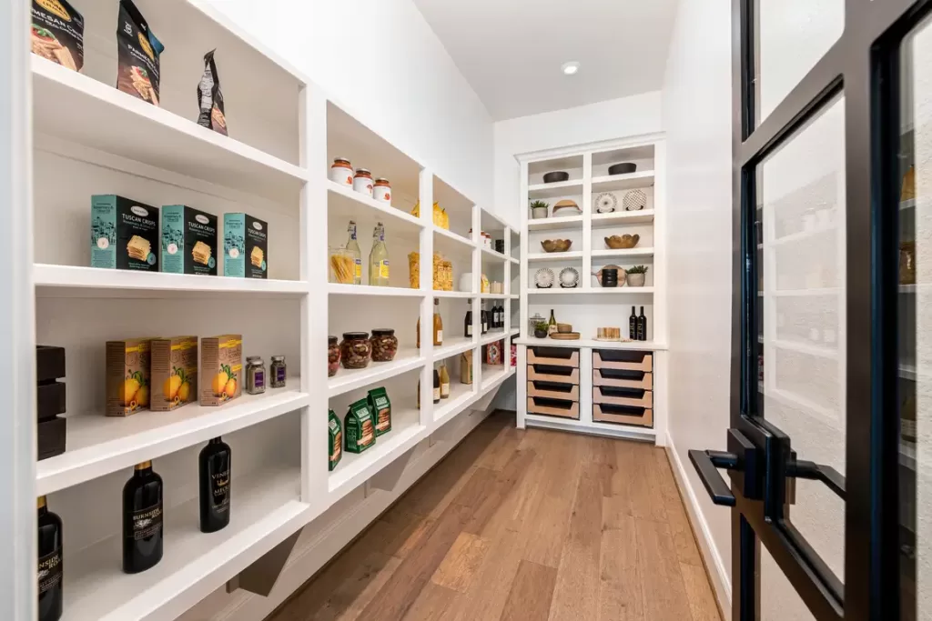 Beautifully organized custom home interior